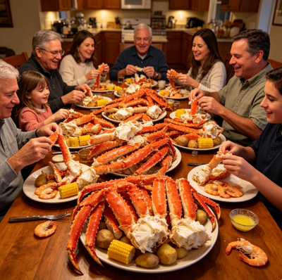 Premium Wild-Caught Alaskan King Crab Legs (Ships Frozen）